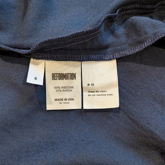 Reformation Mini Dress in Navy - Size 6 - Picture 8 of 8